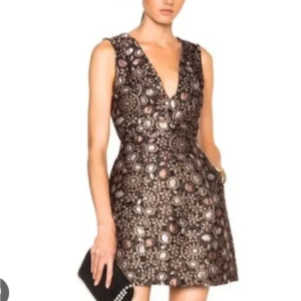 Alice + Olivia Pacey Brocade Dress